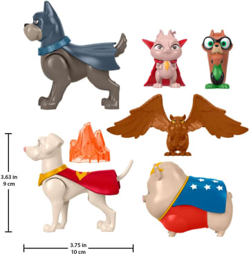 Fisher-Price DC League Of Super-Pets Figure Multipack Set Of 6 Characters For Pretend Play