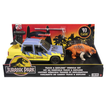 Jurassic Park Track & Explore Vehicle Set, 1 Dinosaur & 2 Accessories - Imagem 6 de 6