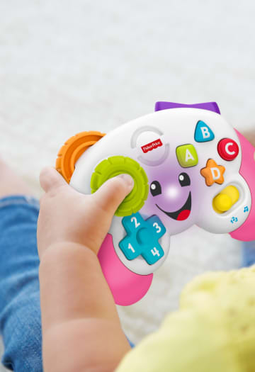 Fisher-Price Game Controller Baby Toy With Music Lights & Learning Songs, Pink, Pretend Play