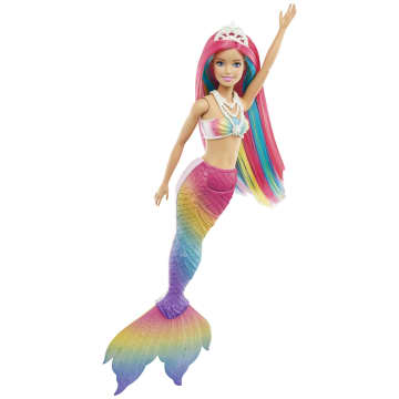 Barbie Fantasía Muñeca Sirena Arcoíris Mágico