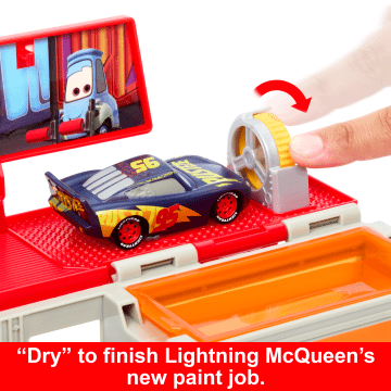 Disney And Pixar Cars Color Changers Mobile Paint Shop Mack Playset With 1 Toy Car & Accessories