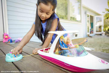 Barbie Dolphin Magic Ocean View Boat With 3-Puppies & Accessories