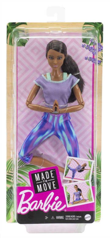 Barbie Made To Move Doll  Barbie, Made to move barbie, Purple yoga pants