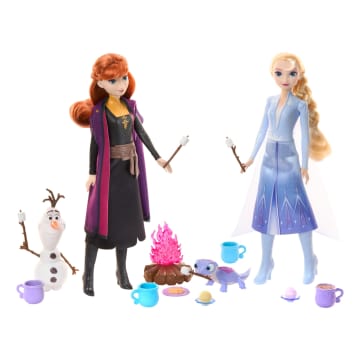 Disney Frozen Forest Adventures Gift Set with 2 Dolls, 2 Friend