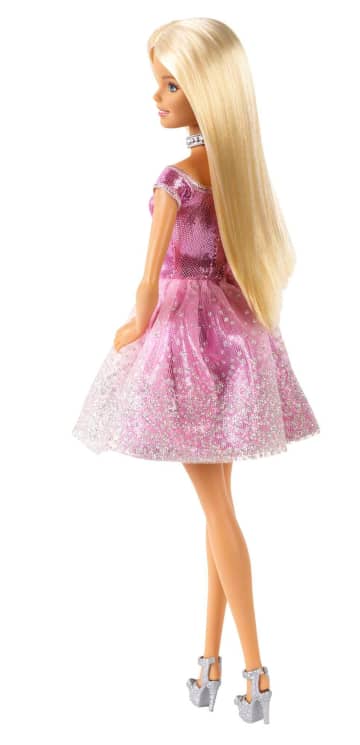 Barbie Happy Birthday Doll, Blonde, Wearing Sparkling Pink Party Dress With Present