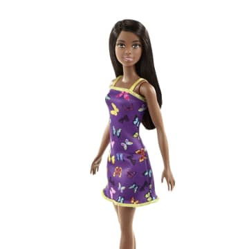 Barbie Doll (11.5 Inches) With Colorful Butterfly And Barbie Logo Print Dress & Strappy Heels, Ages 3 & Up