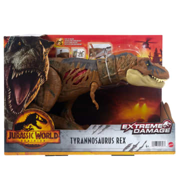 Jurassic World: Dominion Extreme Damage T Rex Dinosaur Figure For 4 Year Olds & Up