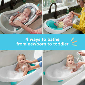 Fisher-Price 4-In-1 Sling 'n Seat Baby Bath Tub, Ocean Sands
