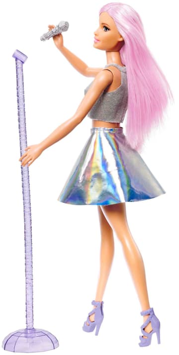 Barbie Careers Pop Star Doll, Long Pink Hair With Iridescent Skirt