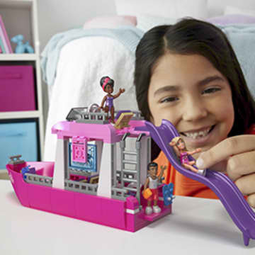 MEGA Barbie Malibu Dream Boat Building Kit Playset With 3 Micro-Dolls (317 Pieces)