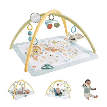 Fisher-Price  Mon Tapis D’Éveil Sensimals, 6Jouets Sensoriels