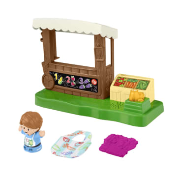 Fisher-Price Little People Farmers Market Toddler Playset With Light And Sounds, 4 Pieces
