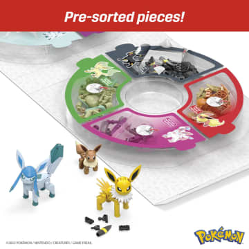 MEGA Pokémon Action Figure Building Toys For Kids, Every Eevee Evolution With 470 Pieces, 9 Poseable Characters, Gift Idea