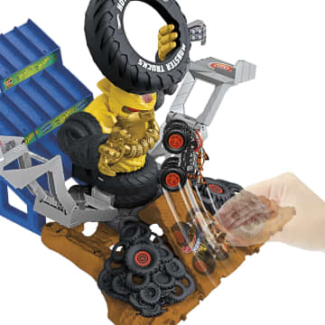Hot Wheels Monster Trucks Pista de Brinquedo Arena De Demolição Gor-Zilla Destrutor - Imagen 4 de 5