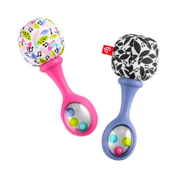 Fisher-Price Rattle ‘n Rock Maracas Set Of 2 Baby Rattles, Newborn Toys, Pink