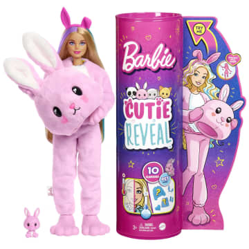Barbie Doll Cutie Reveal Bunny Plush Costume Doll With Pet, Color Change