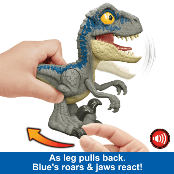 Jurassic World MEGA Roar Blue Velociraptor Dinosaur Toy With Sound & Stretchable Jaw - Image 3 of 6