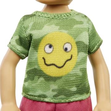 Barbie Chelsea Boy Doll (6-Inch Brunette) Wearing Camo T-Shirt