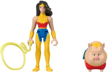 Fisher-Price DC League Of Super-Pets Wonder Woman & PB Poseable Figure Set, 3 Pieces
