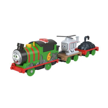 Thomas & Friends Motorized Talking Percy Engine With Harold Helicopter