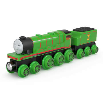 Thomas & Friends Wooden Railway Henry Engine And Coal Car - Imagen 5 de 6