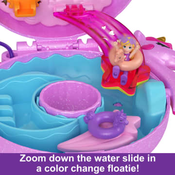 Polly Pocket Dolls And Playset, Unicorn Toys, Sparkle Cove Adventure Unicorn Floatie Compact - Image 5 of 6