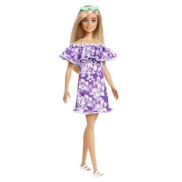 Barbie Fashion & Beauty Boneca Malibu Aniversário 50 Anos Vestido Flores