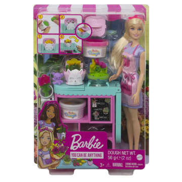 Barbie Career Florist Playset With Blonde Doll, Dough, Vases And More, Ages 3 Years And Up
