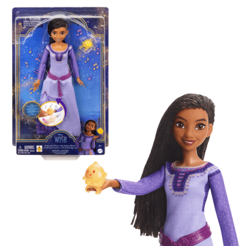 Disney's Wish Singing Asha Of Rosas Fashion Doll & Star Figure, Posable With Removable Outfit, Sings “this Wish” in English