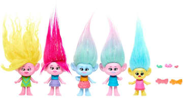 Dreamworks Trolls Band Together Coffret Multiplie Fête Chatoyante Avec 5 Petites Poupées et 2 Accessoires Capillaires - Imagem 5 de 6