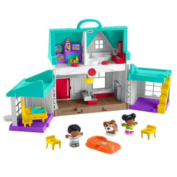 Fisher-Price Little People Big Helpers Interactive Home Playset With Tessa And Chris, Blue
