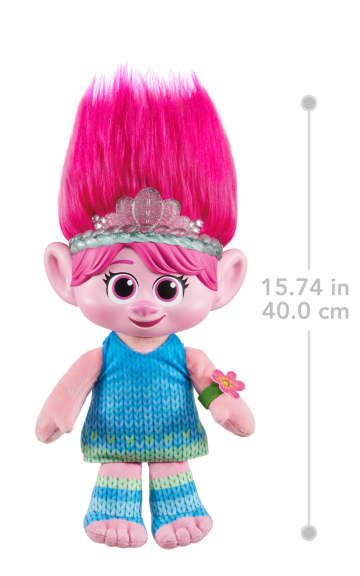 Dreamworks Trolls Band Together Hair Pops Showtime Surprise Queen Poppy Plush With Lights, Sounds & Accessories - Image 5 of 6