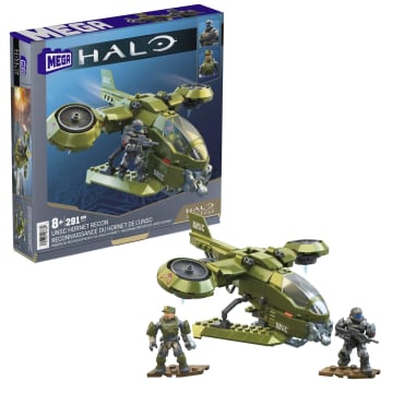 MEGA Halo UNSC Hornet Recon AIrcraft Building Toy With 2 Micro Action Figures (293 Pcs)