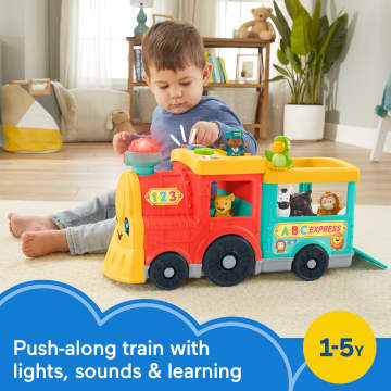 Fisher-Price Little People Big ABC Animal Train Toddler Learning Toy With Lights Music & 6 Figures