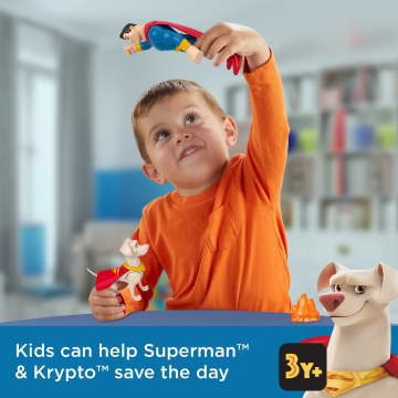 Fisher-Price DC League Of Super-Pets Superman & Krypto Figures & Accessories Set, 3 Toys
