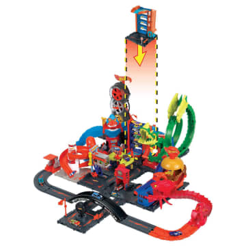 Hot Wheels City Pista de Brinquedo Garage Altura Dupla