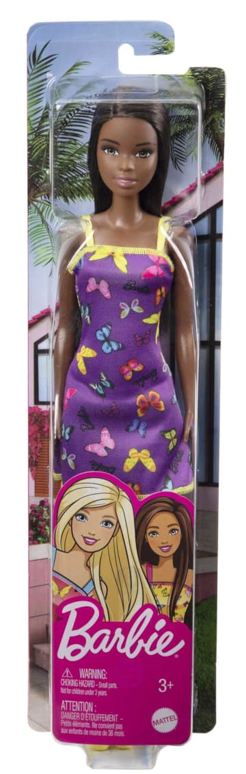 Barbie Fashion & Beauty Boneca Vestido Roxo com Borboletas - Image 6 of 6