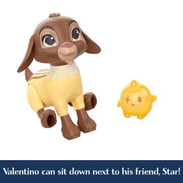 Disney Wish Valentino & Star Set With 2 Figures & 6 Accessories, Goat Figure Bends Back Legs