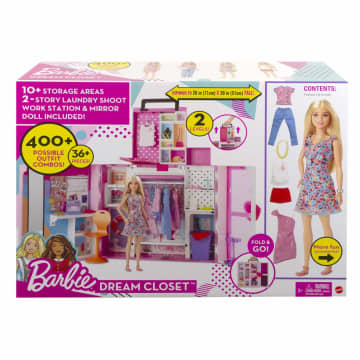 Barbie Coffret de Jeu et Poupée Placard de Rêve
