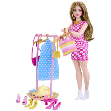 Barbie Fashion & Beauty Conjunto de Brinquedo Estilista e Armário - Imagem 3 de 5