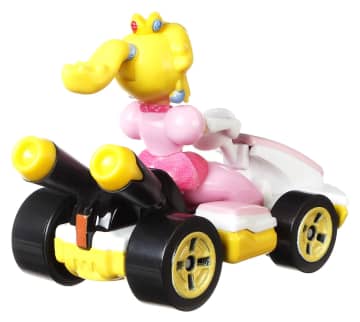 Hot Wheels Mario Kart Veículo de Brinquedo Kart Padrão Princesa Peach - Imagem 4 de 5
