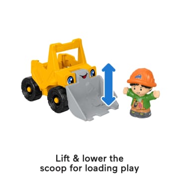 Fisher-Price Little People Bulldozer Vehicle & Construction Worker Figure For Toddlers