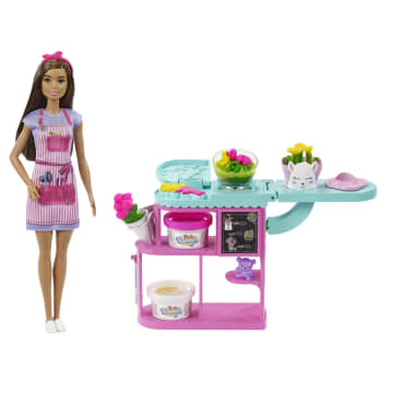Barbie Career Florist Playset With Brunette Doll, Dough, Vases And More, Ages 3 Years And Up