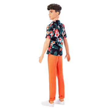 Barbie Ken Fashionistas Doll #184 With Brown Hair, Hawaiian Shirt And Orange Pants
