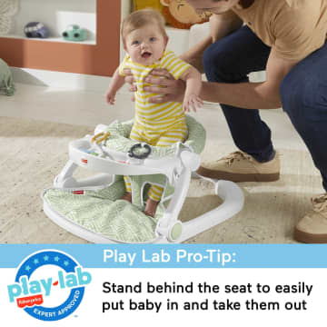Fisher-Price Sit-Me-Up Seat Portable Baby Chair With Snack Tray And Newborn Toys, Puppy Perfection
