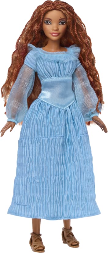Disney The Little Mermaid Ariel Fashion Doll On Land in Signature Blue Dress - Image 6 of 6