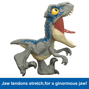 Jurassic World MEGA Roar Blue Velociraptor Dinosaur Toy With Sound & Stretchable Jaw - Image 5 of 6