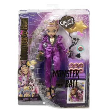 Monster High Clawdeen Wolf Doll in Monster Ball Party Fashion With Accessories - Imagem 6 de 6