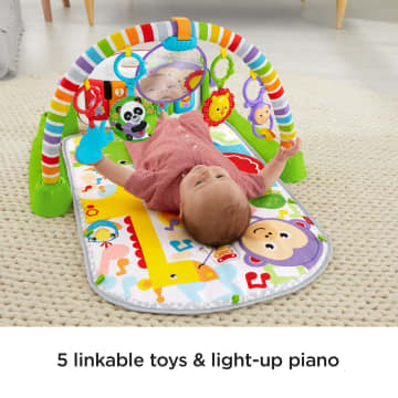 Fisher-Price Deluxe Kick & Play Removable Piano Gym, Green