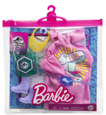 Barbie Clothing & Accessories Inspired By Jurassic World With 9 Outfit & Storytelling Pieces For Barbie Dolls